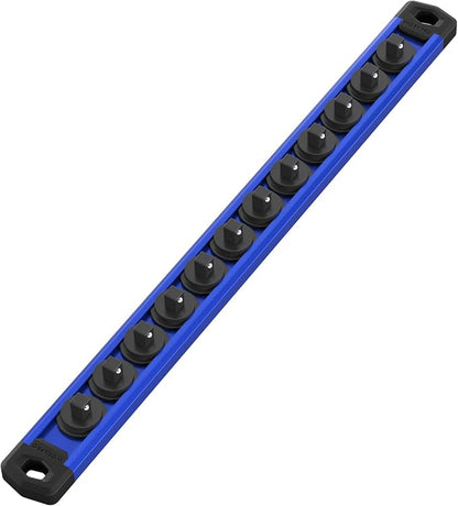 WORKPRO Magnetic Socket Organizer, 1/4-Inch Drive Aluminum Alloy Sockets Rail by WORKPRO