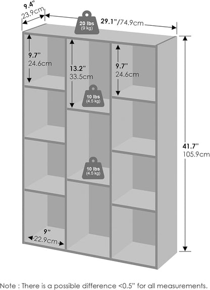 Furinno Reed Closet Organizers and Storage, 11-Cube Closet Organizer, Open - Image 2