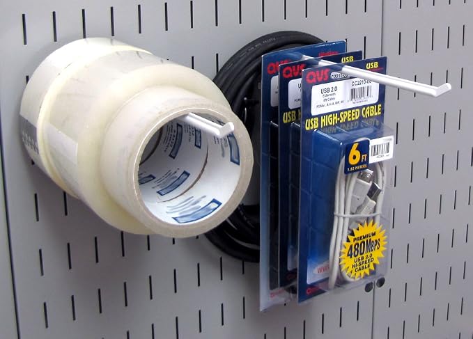Wall Control Pegboard 9in Reach Extended Slotted Hook Pair - Image 4