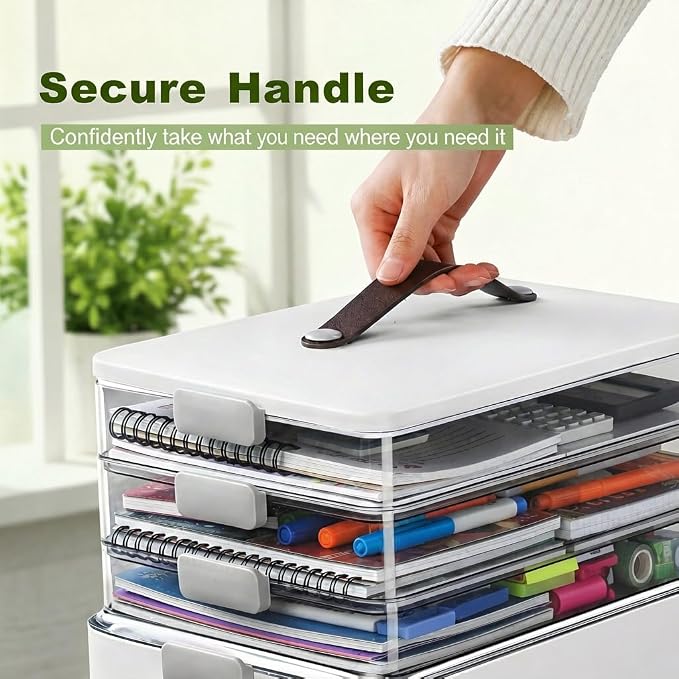 MOPALL 4-Tier Medicine Organizer Storage Box, Portable Latch Bin - Image 4