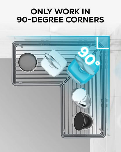 Nieifi Adhesive Corner Shower Caddy Shelf Basket Rack - Image 9