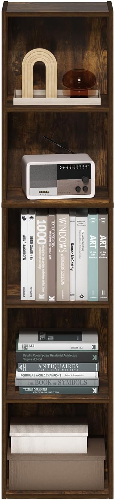 Furinno PASIR Book Shelf, 5-Tier Modern Bookshelf, Open Shelves Bookcase 9 x 12 - Image 5