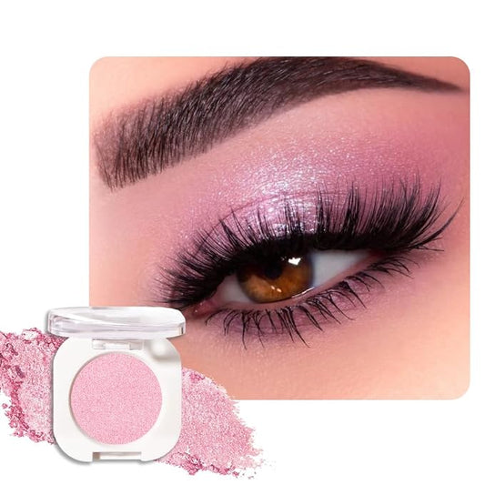 Pink Single Shimmer Eyeshadow Makeup, Neutral Powde Eye Shadow by HHLTOH