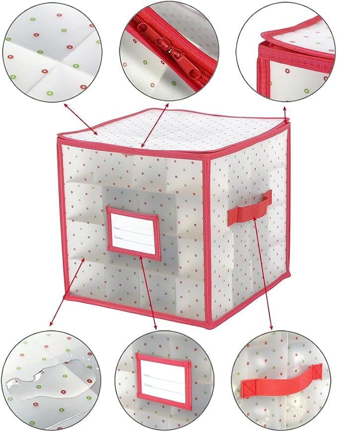 Sattiyrch Plastic Christmas Ornament Storage Box - Image 3