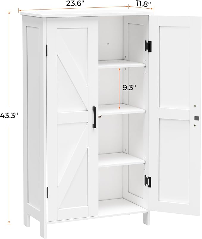 Homleke 43.3" H Farmhouse Bathroom Storage Cabinet - Image 3