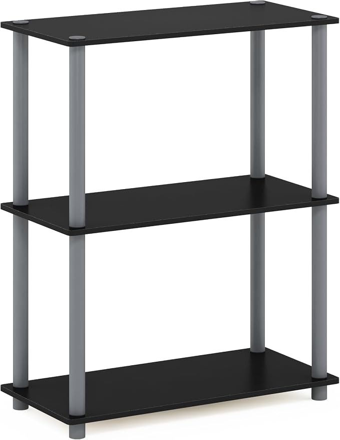 Furinno TURN-N-TUBE Storage Shelves, 3-Tier Book Shelf, Corner Shelf, Toolless - Image 5