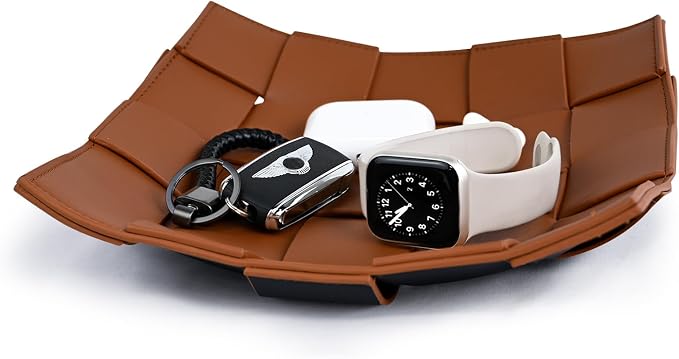 Valet Tray PU Leather Key Holder Bowl by MSJGA