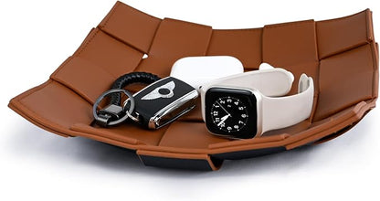Valet Tray PU Leather Key Holder Bowl by MSJGA