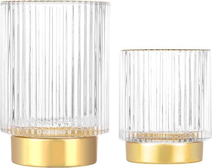 DASITON Makeup Brush holder Organizer, Crystal Cosmetic Makeup Brush Glass by DASITON