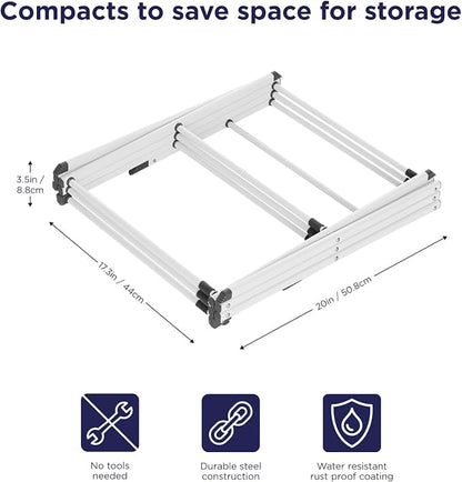 BLACK+DECKER 3 Tier Expandable Collapsing Foldable Laundry Rack - Image 3