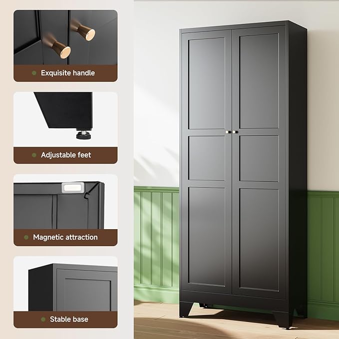 Letaya 75" H Metal Storage Cabinet - Image 6