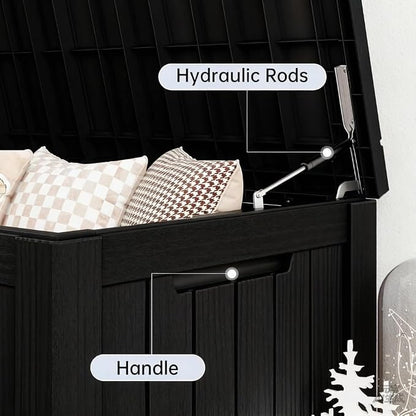 Outdoor Storage Box, 120 Gallon Resin Deck Boxes Outdoor Waterproof - Image 5