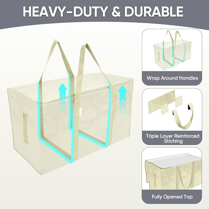 TICONN 4 Pack Extra Large Moving Bags - Image 3