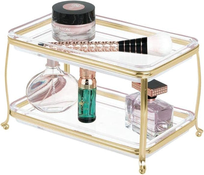 mDesign Decorative Makeup Storage Organizer Vanity Tray by mDesign