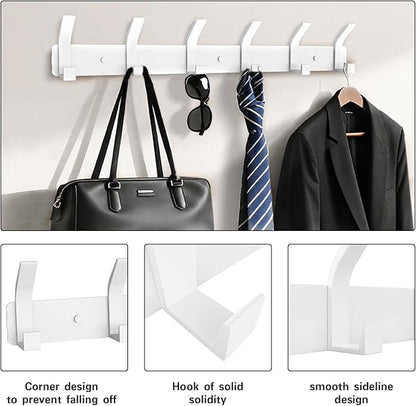 2 Pack Coat Rack Wall Mount, 17.3 in Wall Hooks - Image 4