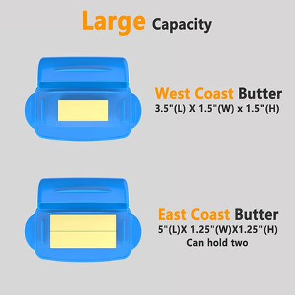 Butter Dishes with Lid for Countertop Refrigerator, Plastic Butter Dish Clear - Image 3