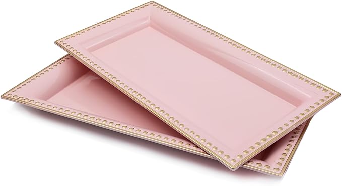 2 Pack Pink Bathroom Vanity Tray by Leemxiiny