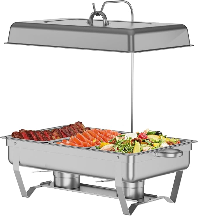 Chafing Dishes Buffet Set for Food Warming and Serving, 11QT Stainless Steel by EffiQ-Rate