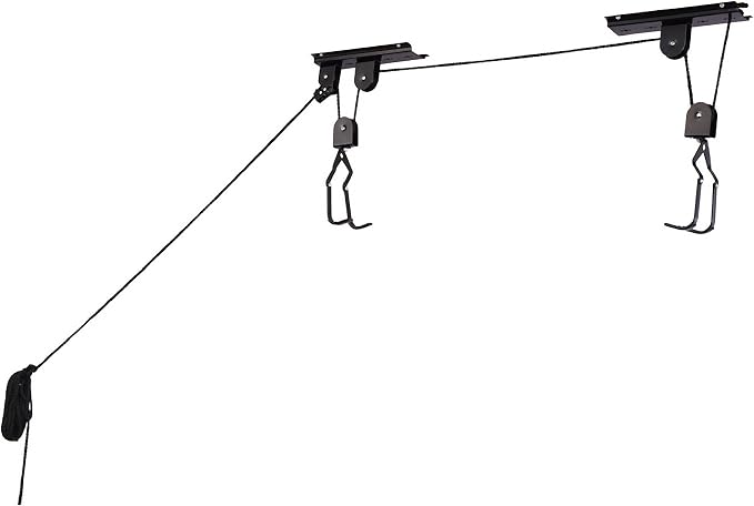 Bike Hanger - Overhead Hoist Pulley System - Secure Garage Ceiling Storage by by RADSportz