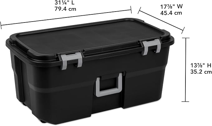 Sterilite 3 Pack Wheeled Footlocker, 22 Gallon Plastic Storage Container - Image 4