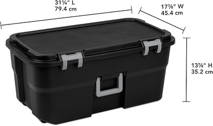 Sterilite 3 Pack Wheeled Footlocker, 22 Gallon Plastic Storage Container - Image 4