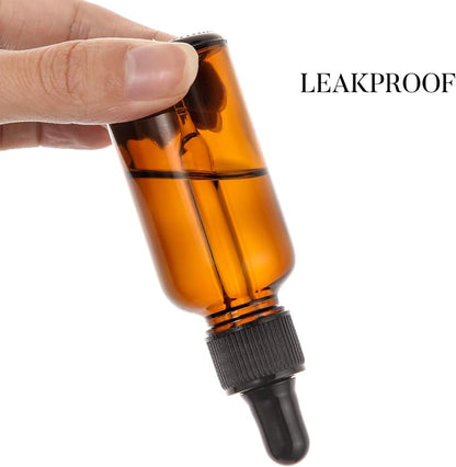 4 Pack, 1 oz Amber Glass Dropper Bottles Plus 2pcs Graduated Calibrated Glass - Image 8