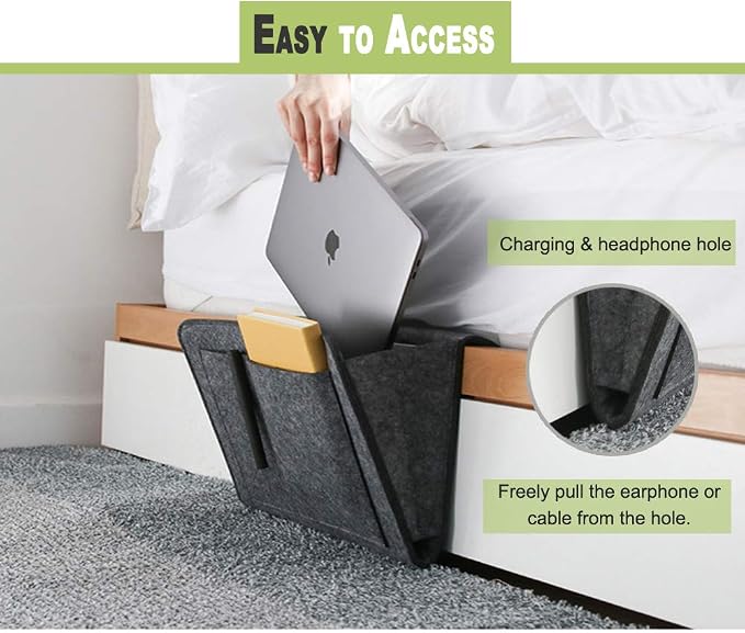 Bedside Caddy Organizer Storage Pocket Small Things Holder - Image 9
