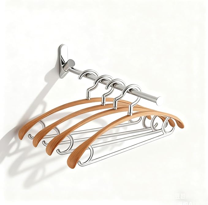 NEWRAIN Wall Mounted Drying Rack, Stainless Steel Folding Laundry Hanging Rack by NEWRAIN