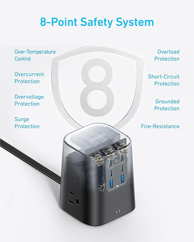 Anker Desktop Charger, 9-in-1 Power Strip - Image 4