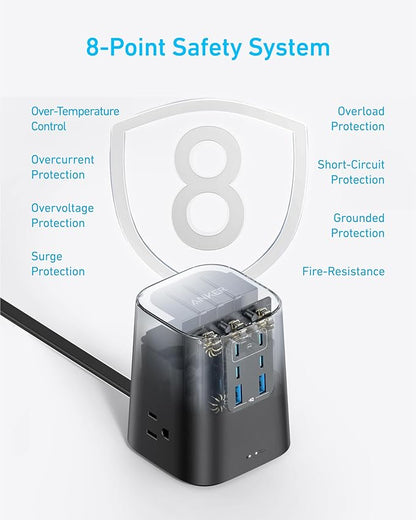 Anker Desktop Charger, 9-in-1 Power Strip - Image 4