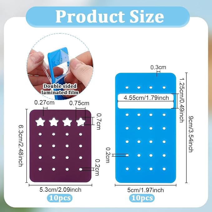 OLYCRAFT 20Pcs 2 Styles Acrylic Earring Display Cards Portable Earring - Image 2