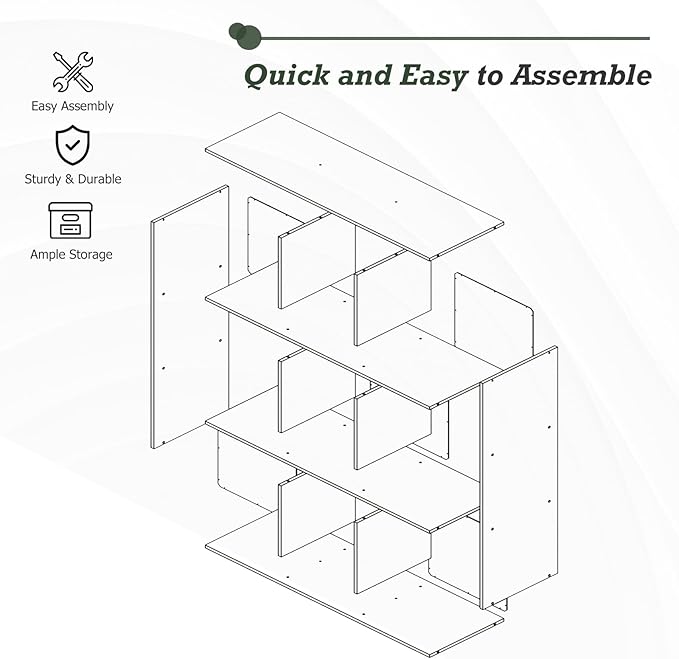 9-Cube Storage Organizer, Reversible Bookcase Shelf, Open Cube Bookshelf - Image 7