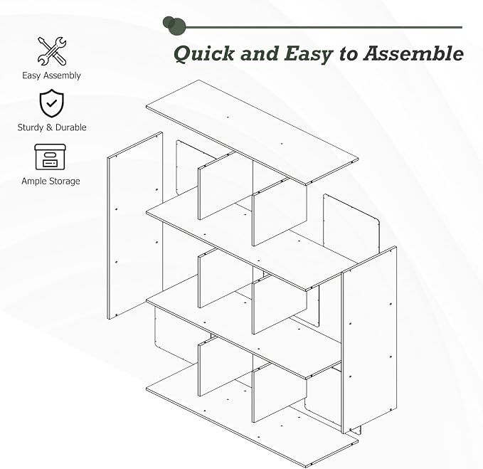 9 Cube Storage Organizer, Reversible Bookcase Shelf, Open Cube Bookshelf - Image 7