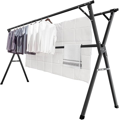 JAUREE 95 Inches Clothes Drying Rack, Drying Rack Clothing Folding Indoor by JAUREE