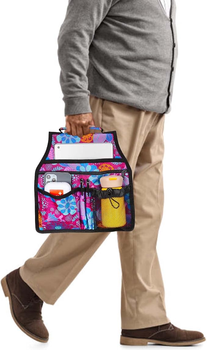 supregear Side Walker Bag, Walker Accessories Bag w/Cup Holder, Folding Walker - Image 4