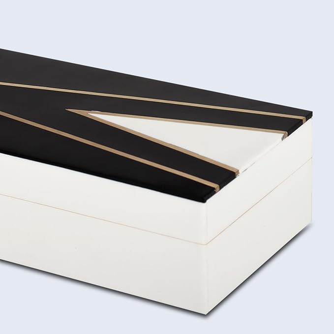Handicrafts Home Black and White Decorative Storage Box - Image 5