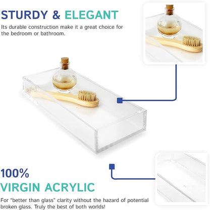 Huang Acrylic Clear Catchall Decorative Tray | Minimalistic Design - Image 5
