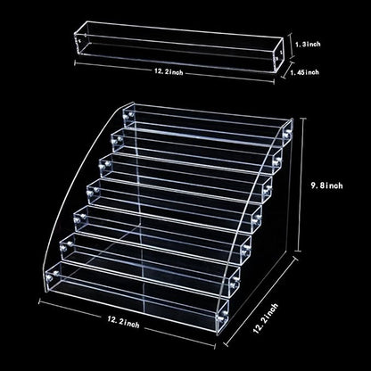 7 Tiers Essential Oils Nail Polish Rack Acrylic Lipstick Holder Display Stands - Image 2