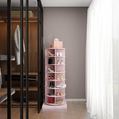 Rotating Shoe Rack Tower, 6-Tier Spinning Shoe Rack, Free Standing 360° - Image 7