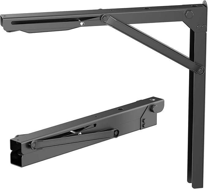 TORACK Heavy-Duty 18 inch Folding Wall Shelf Brackets, Space-Saving Collapsible by TORACK
