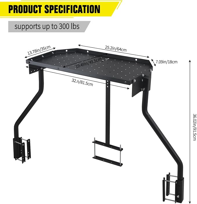 Trailer Tray RV Generator Mount, Front Mount Cargo Carrier & Storage Rack - Image 3