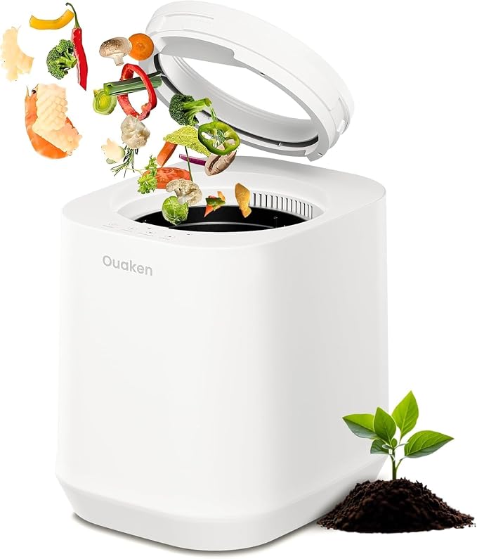 4L Electric Composter for Kitchen, Smart Countertop Compost Bin, Odorless | Low by Ouaken