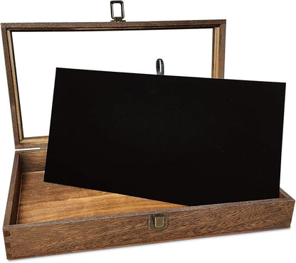 MOOCA Glass Top Wooden Jewelry Display Case by Mooca