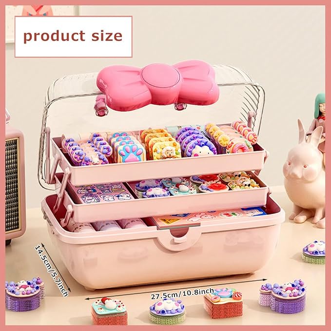 Girls Hair Accessories Storage Box Bow Switch Organizer Box Jewelry Box - Image 5