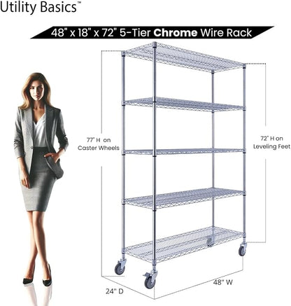 NSF Commercial 5-Tier Wire Shelving - Image 2