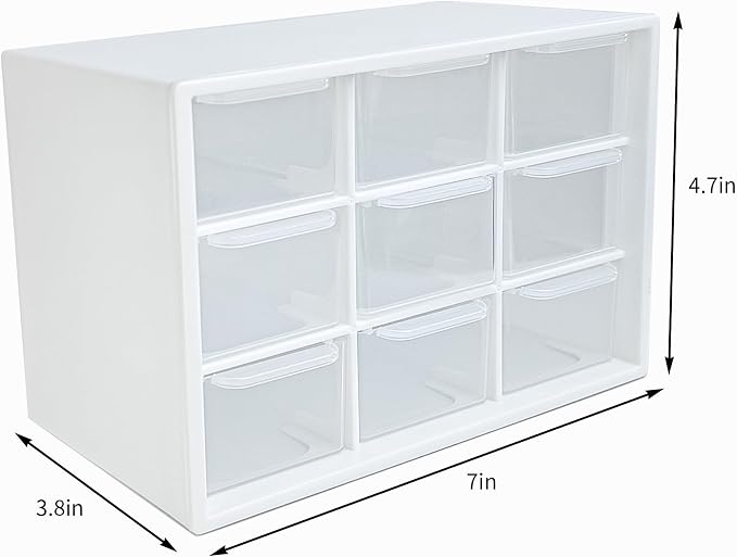 9 Drawer Plastic Organizer Box, Jewelry & Bead Containers, Teacher & Tackle Box - Image 4
