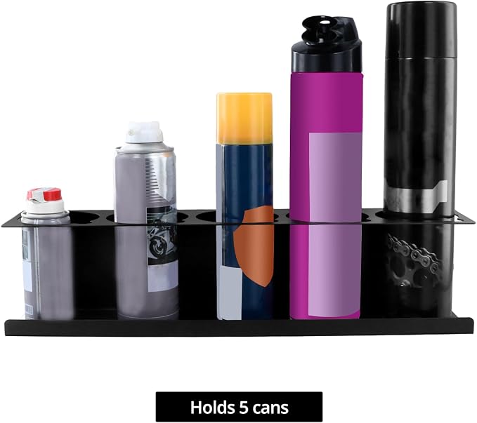 QWORK Heavy-Duty Aerosol Spray Can Holder Rack Organizer, Powder-Coated - Image 4
