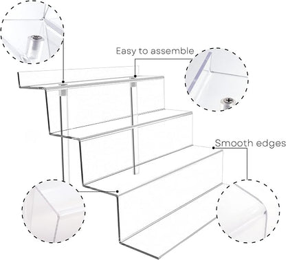 BYCY Display Stand 4 Tier Black Display Riser 2 Pack Displays Perfume - Image 7