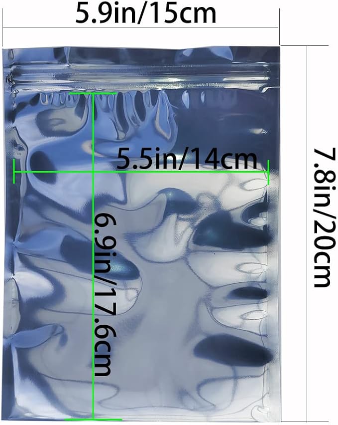 50pcs 5.9x7.8in/15x20cm Anti Static Bags, Premium Resealable Antistatic Bags - Image 2