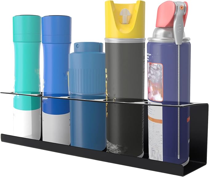 RealPlus Aerosol Spray Can Holder Rack Organizer, 5 Can Spray Bottle Holder - Image 6